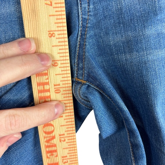 EUC Madewell Women’s High-rise Demi-Boot Distressed Crop Jeans – Sz 26 - Picture 6 of 16